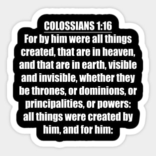 Colossians 1:16 King James Version Sticker